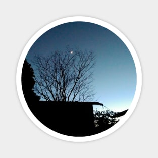 Beautiful dark photo with blue sky Magnet